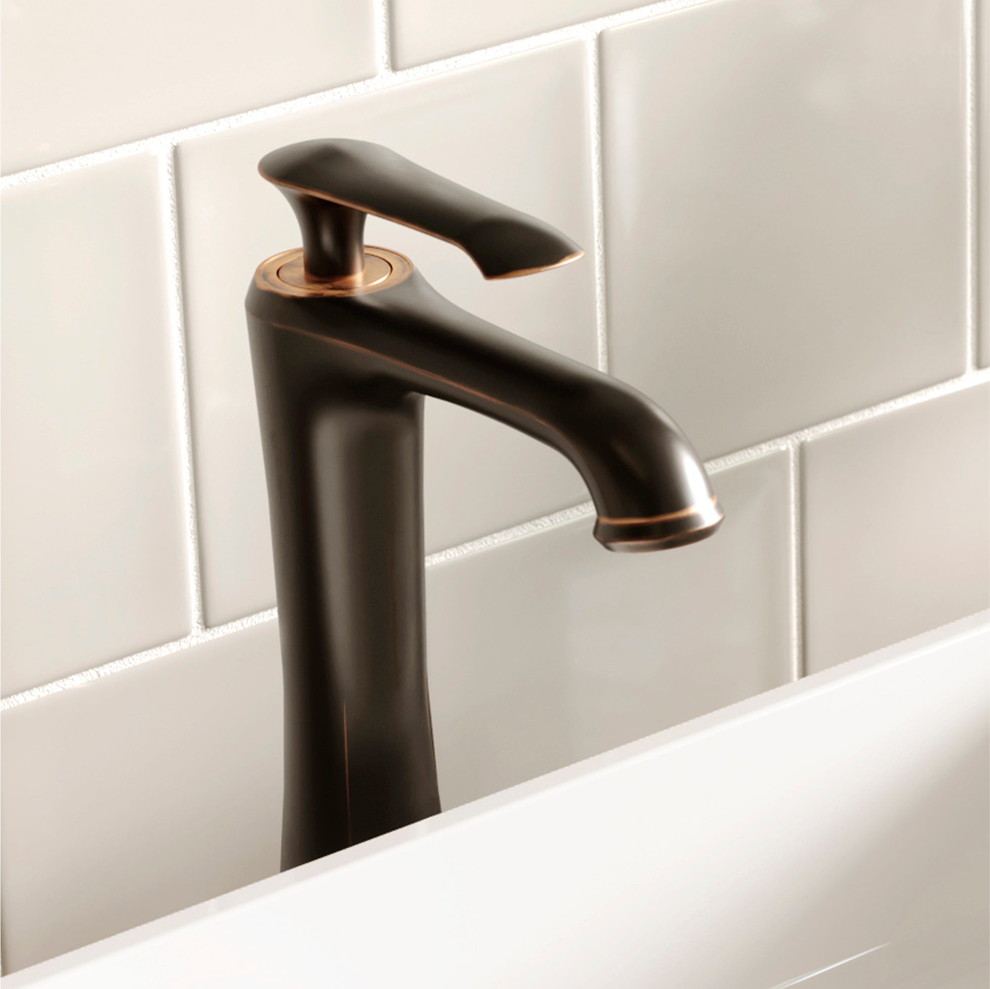 Karran Woodburn 1.2 GPM Single Lever Handle Lead-free Brass ADA Bathroom Faucet, Vessel, Oil Rubbed Bronze, KBF412ORB