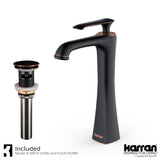 Karran Woodburn 1.2 GPM Single Lever Handle Lead-free Brass ADA Bathroom Faucet, Vessel, Oil Rubbed Bronze, KBF412ORB