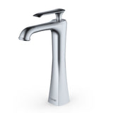 Karran Woodburn 1.2 GPM Single Lever Handle Lead-free Brass ADA Bathroom Faucet, Vessel, Stainless Steel, KBF412SS