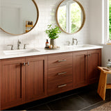 Karran Woodburn 1.2 GPM Double Lever Handle Lead-free Brass ADA Bathroom Faucet, Widespread, Chrome, KBF414C