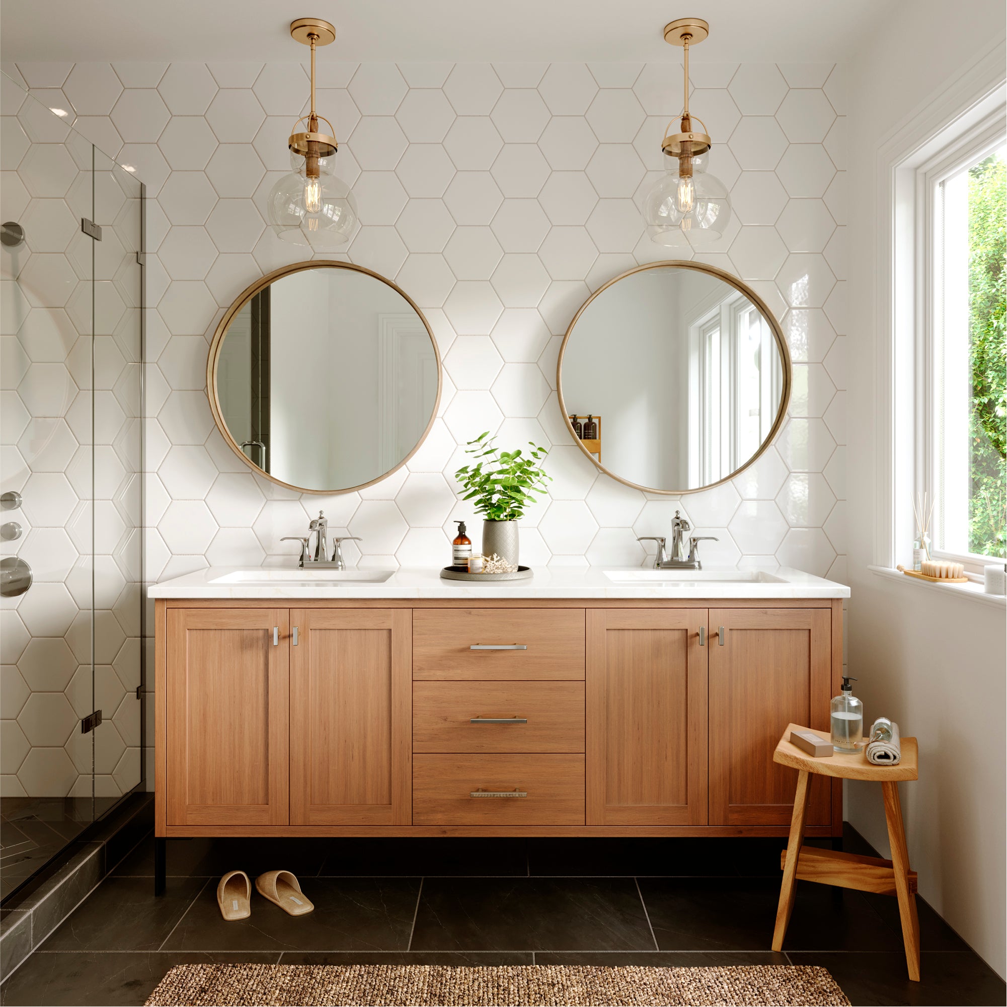 Karran Woodburn 1.2 GPM Double Lever Handle Lead-free Brass ADA Bathroom Faucet, Centerset, Chrome, KBF416C