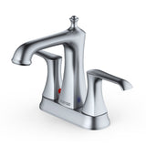 Karran Woodburn 1.2 GPM Double Lever Handle Lead-free Brass ADA Bathroom Faucet, Centerset, Stainless Steel, KBF416SS