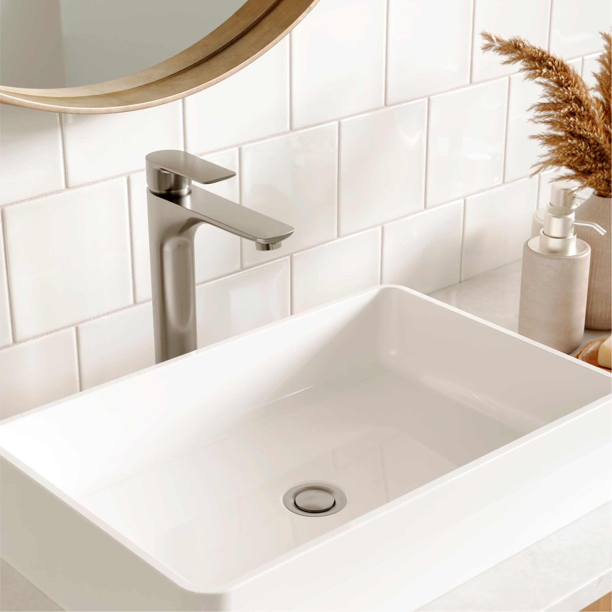 Karran Kayes 1.2 GPM Single Lever Handle Lead-free Brass ADA Bathroom Faucet, Vessel, Stainless Steel, KBF422SS