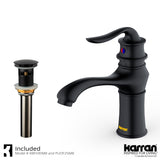 Karran Dartford 1.2 GPM Single Lever Handle Lead-free Brass ADA Bathroom Faucet, Basin, Matte Black, KBF430MB