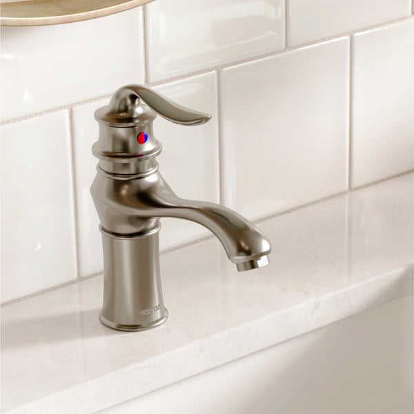 Karran Dartford 1.2 GPM Single Lever Handle Lead-free Brass ADA Bathroom Faucet, Basin, Stainless Steel, KBF430SS