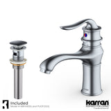 Karran Dartford 1.2 GPM Single Lever Handle Lead-free Brass ADA Bathroom Faucet, Basin, Stainless Steel, KBF430SS