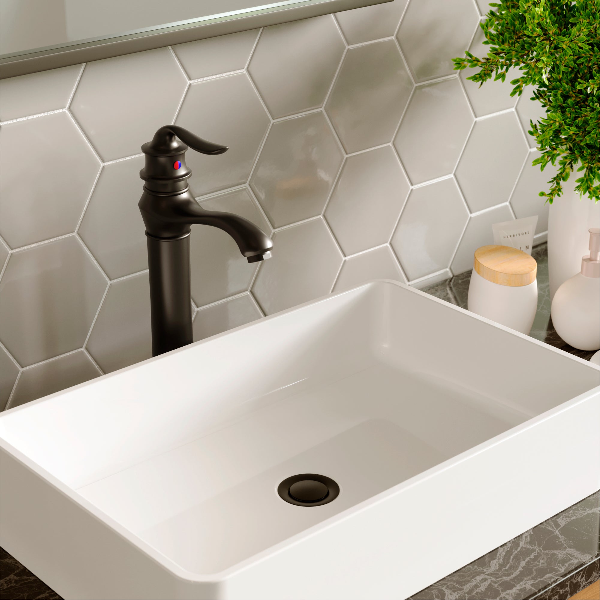 Karran Dartford 1.2 GPM Single Lever Handle Lead-free Brass ADA Bathroom Faucet, Vessel, Matte Black, KBF432MB