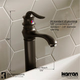 Karran Dartford 1.2 GPM Single Lever Handle Lead-free Brass ADA Bathroom Faucet, Vessel, Matte Black, KBF432MB