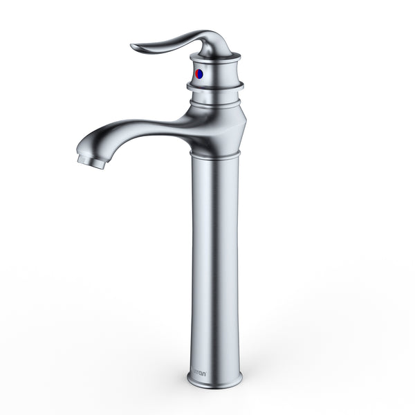 Karran Dartford 1.2 GPM Single Lever Handle Lead-free Brass ADA Bathroom Faucet, Vessel, Stainless Steel, KBF432SS