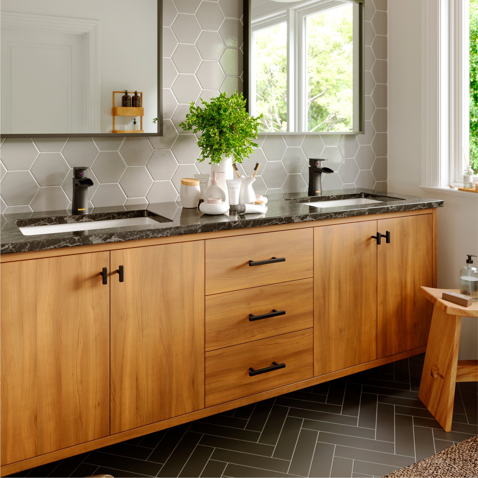 Karran Kassel 1.2 GPM Single Lever Handle Lead-free Brass ADA Bathroom Faucet, Basin, Matte Black, KBF440MB