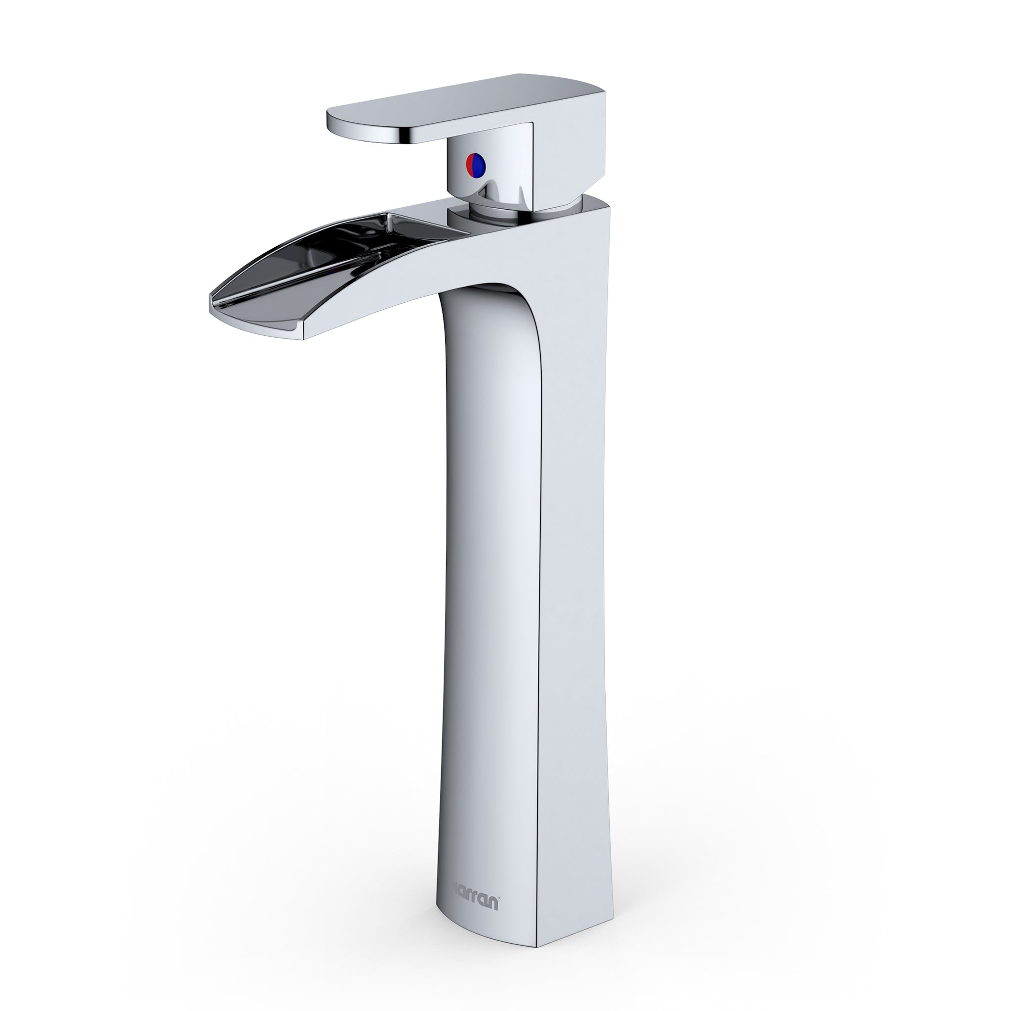 Karran Kassel 1.2 GPM Single Lever Handle Lead-free Brass ADA Bathroom Faucet, Vessel, Chrome, KBF442C