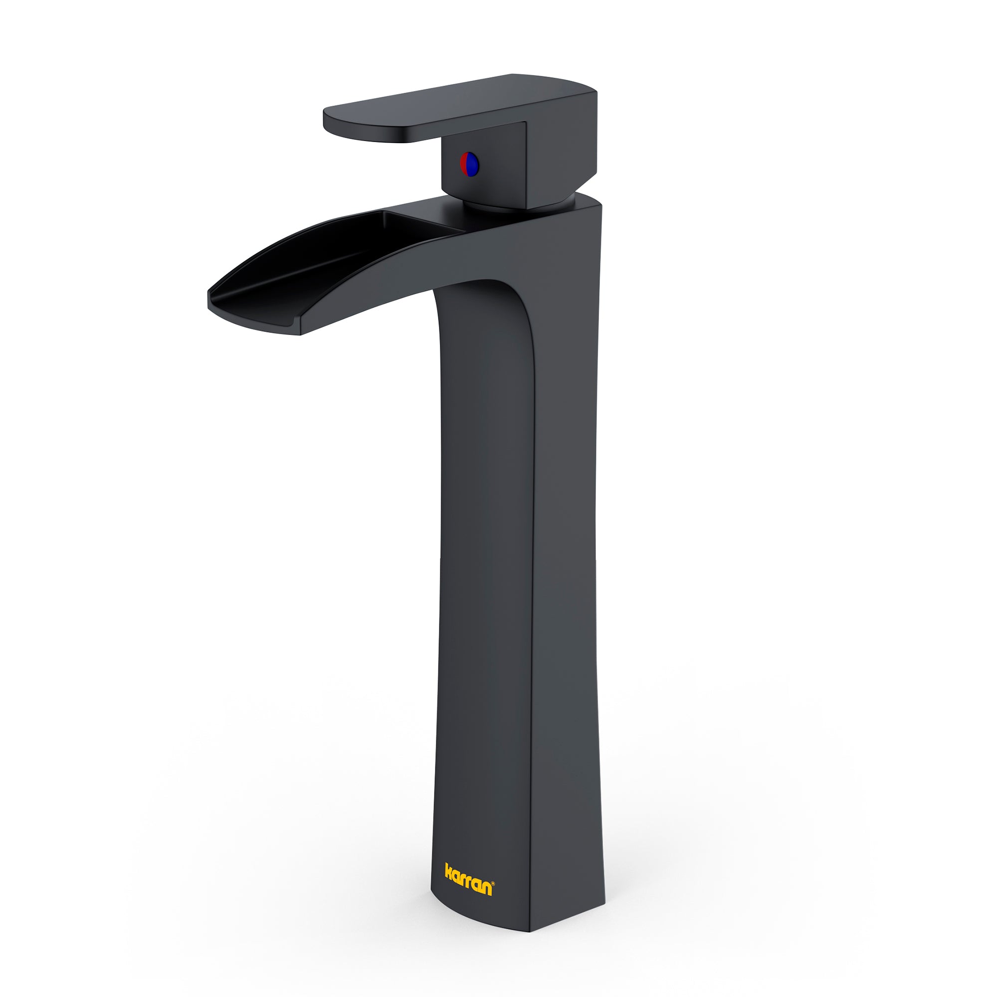 Karran Kassel 1.2 GPM Single Lever Handle Lead-free Brass ADA Bathroom Faucet, Vessel, Matte Black, KBF442MB