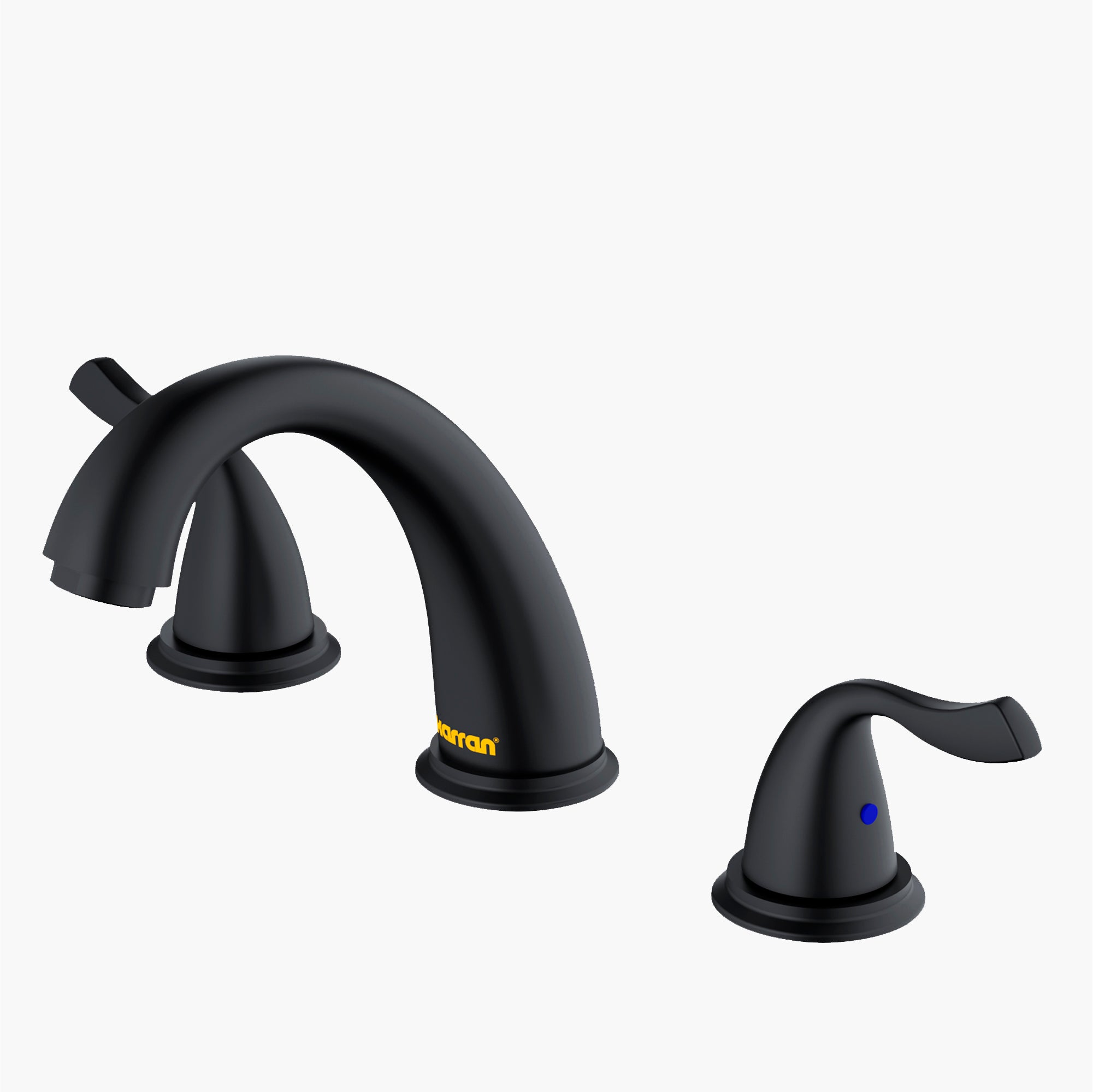 Karran Fulham 1.2 GPM Double Lever Handle Lead-free Brass ADA Bathroom Faucet, Widespread, Matte Black, KBF450MB