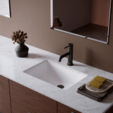 Karran Tryst 1.2 GPM Single Lever Handle Lead-free Brass ADA Bathroom Faucet, Basin, Matte Black, KBF460MB