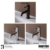 Karran Tryst 1.2 GPM Single Lever Handle Lead-free Brass ADA Bathroom Faucet, Basin, Matte Black, KBF460MB