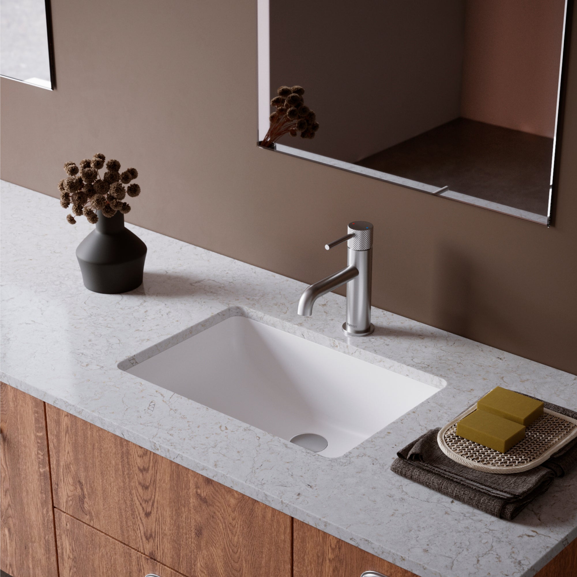 Karran Tryst 1.2 GPM Single Lever Handle Lead-free Brass ADA Bathroom Faucet, Basin, Stainless Steel, KBF460SS