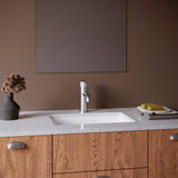 Karran Tryst 1.2 GPM Single Lever Handle Lead-free Brass ADA Bathroom Faucet, Basin, Stainless Steel, KBF460SS