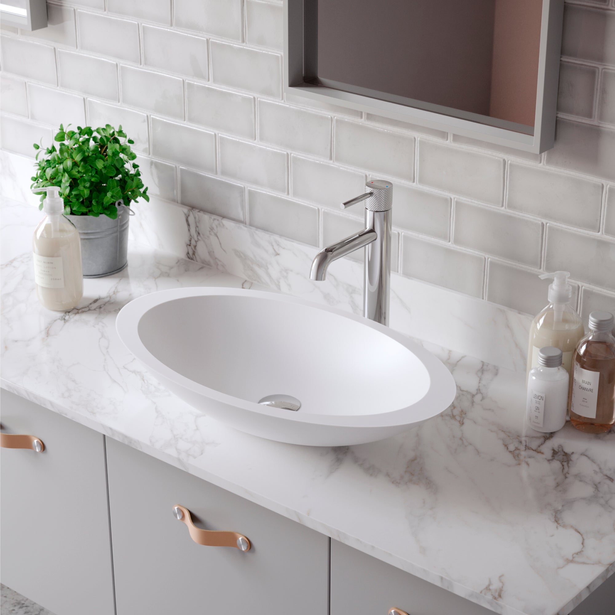 Karran Tryst 1.2 GPM Single Lever Handle Lead-free Brass ADA Bathroom Faucet, Vessel, Chrome, KBF462C