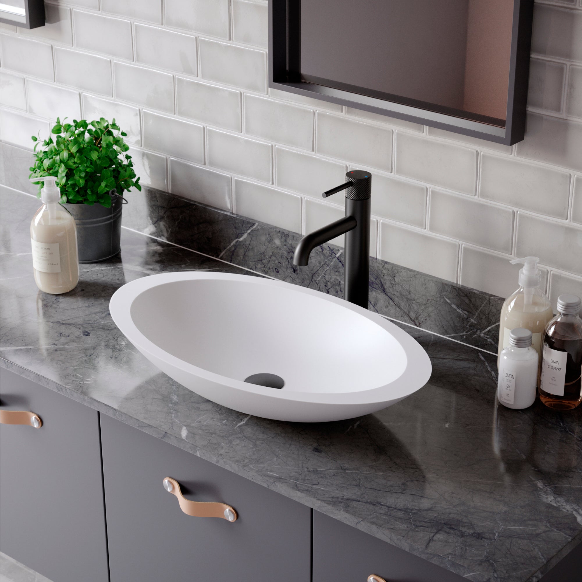 Karran Tryst 1.2 GPM Single Lever Handle Lead-free Brass ADA Bathroom Faucet, Vessel, Matte Black, KBF462MB
