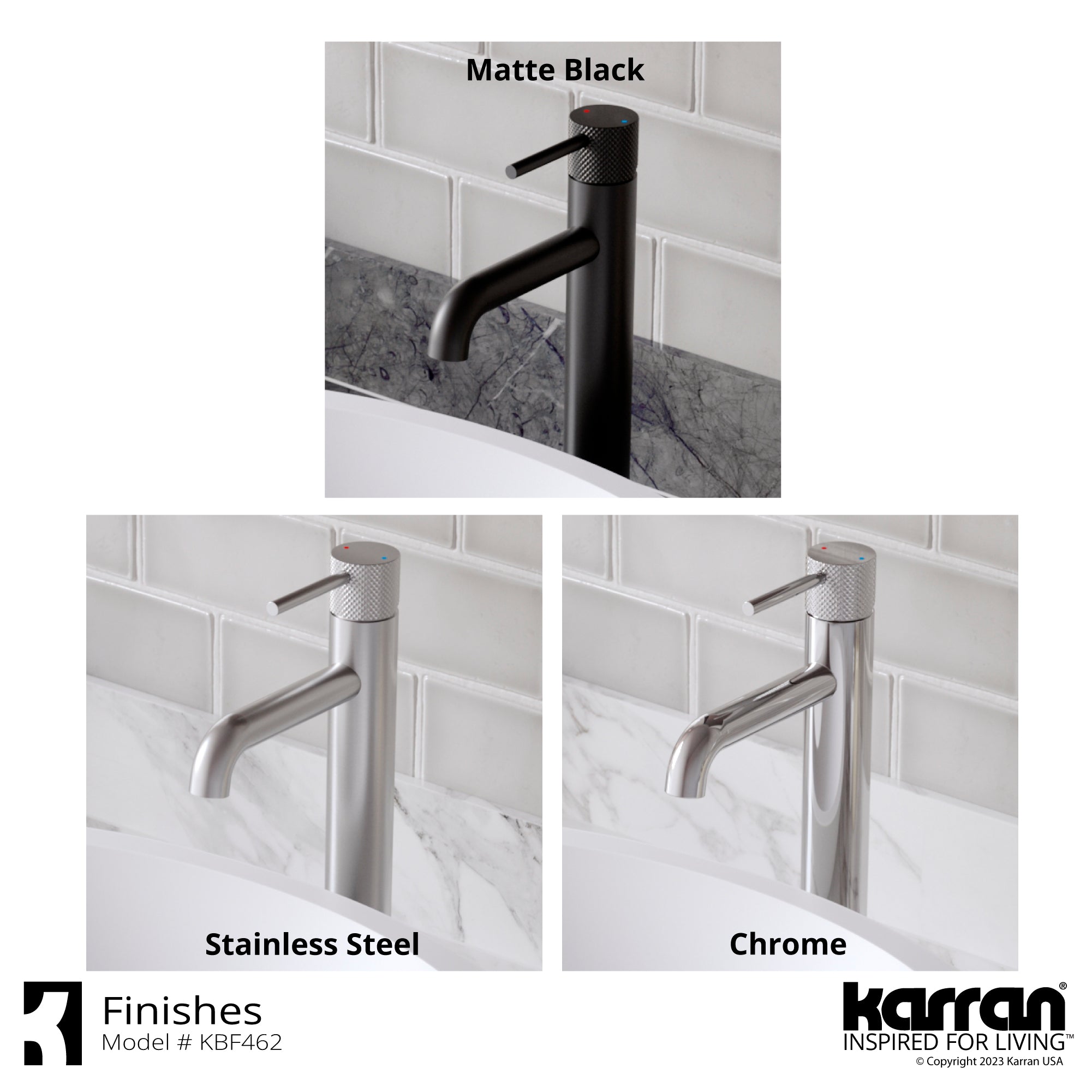 Karran Tryst 1.2 GPM Single Lever Handle Lead-free Brass ADA Bathroom Faucet, Vessel, Matte Black, KBF462MB