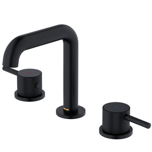 Alternate Image for Karran Tryst 1.2 GPM Double Lever Handle Lead-free Brass ADA Bathroom Faucet, Widespread, Matte Black, KBF464MB