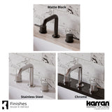 Karran Tryst 1.2 GPM Double Lever Handle Lead-free Brass ADA Bathroom Faucet, Widespread, Matte Black, KBF464MB