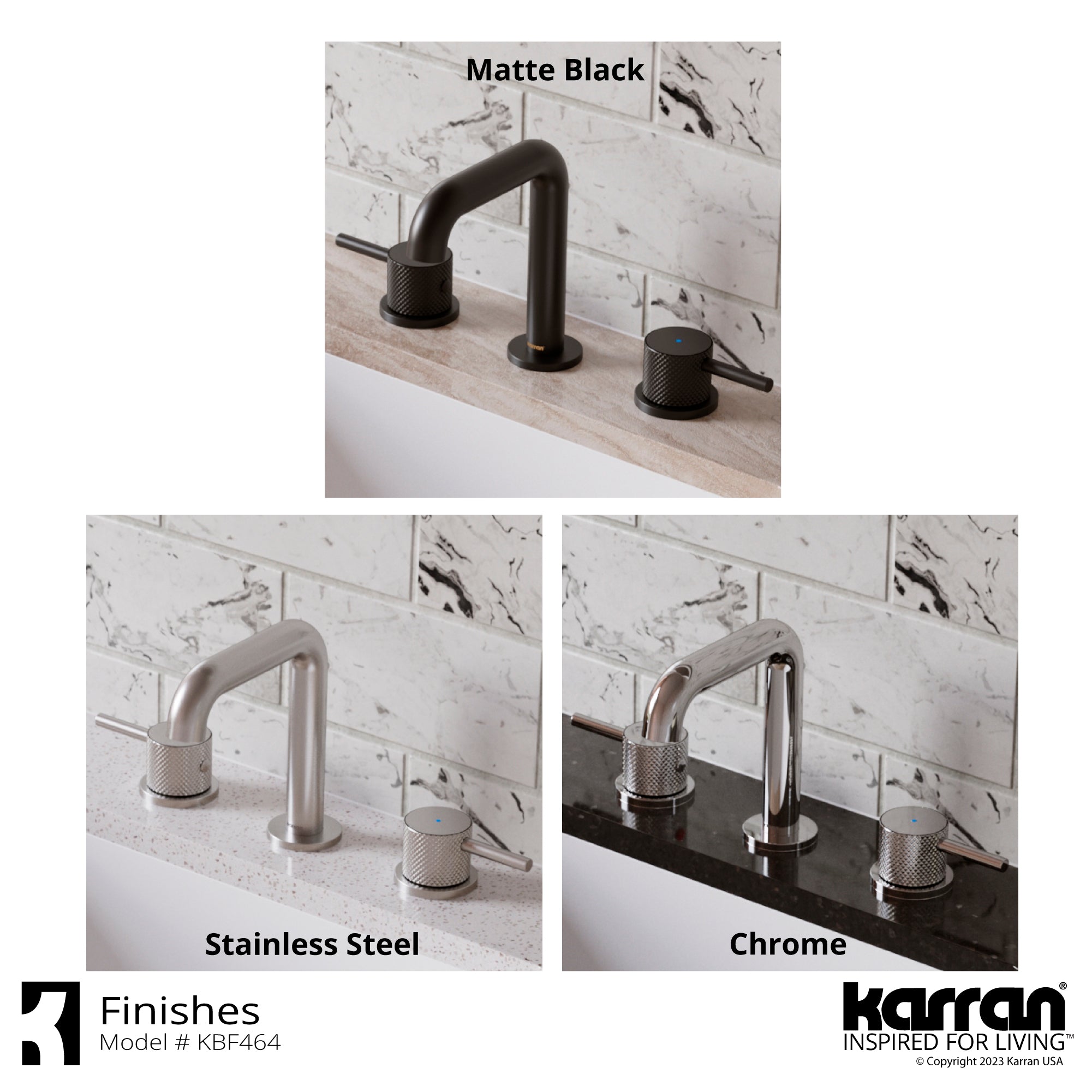 Karran Tryst 1.2 GPM Double Lever Handle Lead-free Brass ADA Bathroom Faucet, Widespread, Stainless Steel, KBF464SS