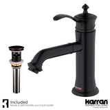 Karran Vineyard 1.2 GPM Single Lever Handle Lead-free Brass ADA Bathroom Faucet, Basin, Oil Rubbed Bronze, KBF470ORB