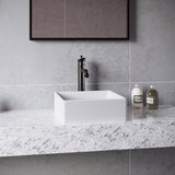 Karran Vineyard 1.2 GPM Single Lever Handle Lead-free Brass ADA Bathroom Faucet, Vessel, Matte Black, KBF472MB