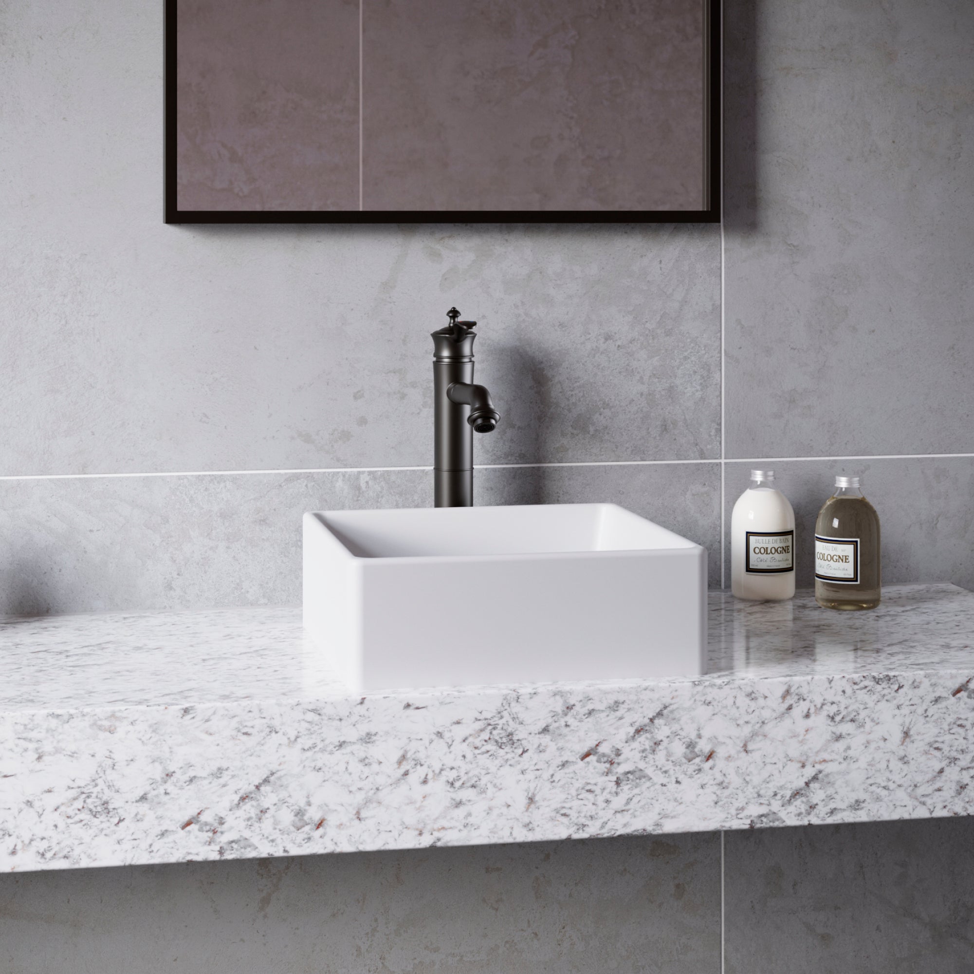Karran Vineyard 1.2 GPM Single Lever Handle Lead-free Brass ADA Bathroom Faucet, Vessel, Oil Rubbed Bronze, KBF472ORB