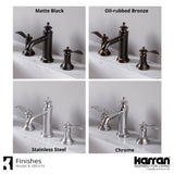 Karran Vineyard 1.2 GPM Double Lever Handle Lead-free Brass ADA Bathroom Faucet, Widespread, Oil Rubbed Bronze, KBF474ORB