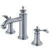 Karran Vineyard 1.2 GPM Double Lever Handle Lead-free Brass ADA Bathroom Faucet, Widespread, Stainless Steel, KBF474SS