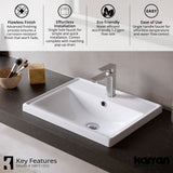 Karran Venda 1.2 GPM Single Lever Handle Lead-free Brass ADA Bathroom Faucet, Basin, Stainless Steel, KBF510SS