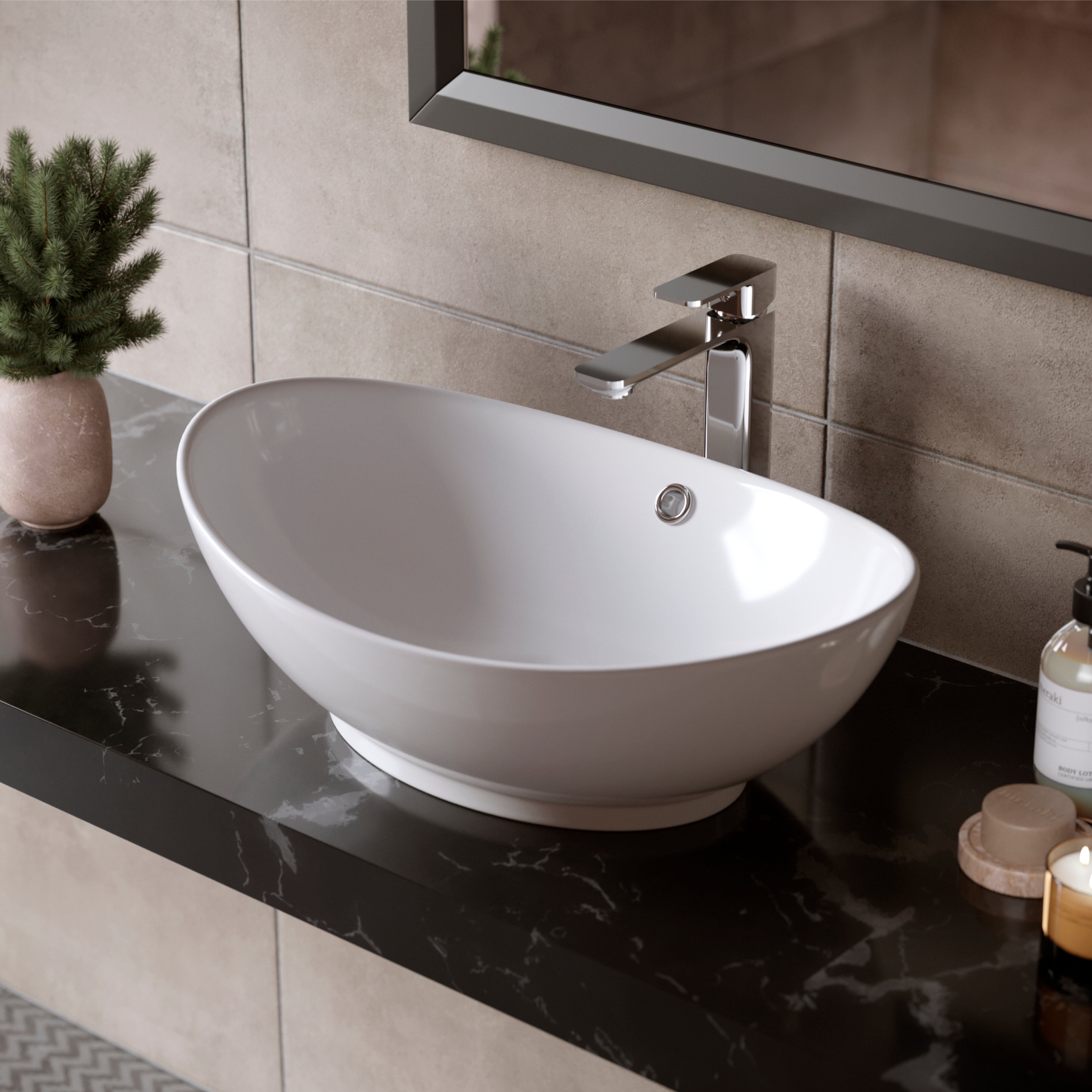 Karran Venda 1.2 GPM Single Lever Handle Lead-free Brass ADA Bathroom Faucet, Vessel, Chrome, KBF512C