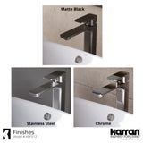 Karran Venda 1.2 GPM Single Lever Handle Lead-free Brass ADA Bathroom Faucet, Vessel, Stainless Steel, KBF512SS