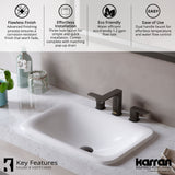 Karran Venda 1.2 GPM Double Lever Handle Lead-free Brass ADA Bathroom Faucet, Widespread, Matte Black, KBF514MB