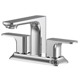 Karran Venda 1.2 GPM Double Lever Handle Lead-free Brass ADA Bathroom Faucet, Centerset, Chrome, KBF516C