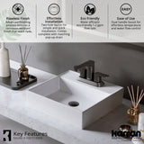 Karran Venda 1.2 GPM Double Lever Handle Lead-free Brass ADA Bathroom Faucet, Centerset, Matte Black, KBF516MB