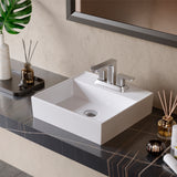 Karran Venda 1.2 GPM Double Lever Handle Lead-free Brass ADA Bathroom Faucet, Centerset, Stainless Steel, KBF516SS