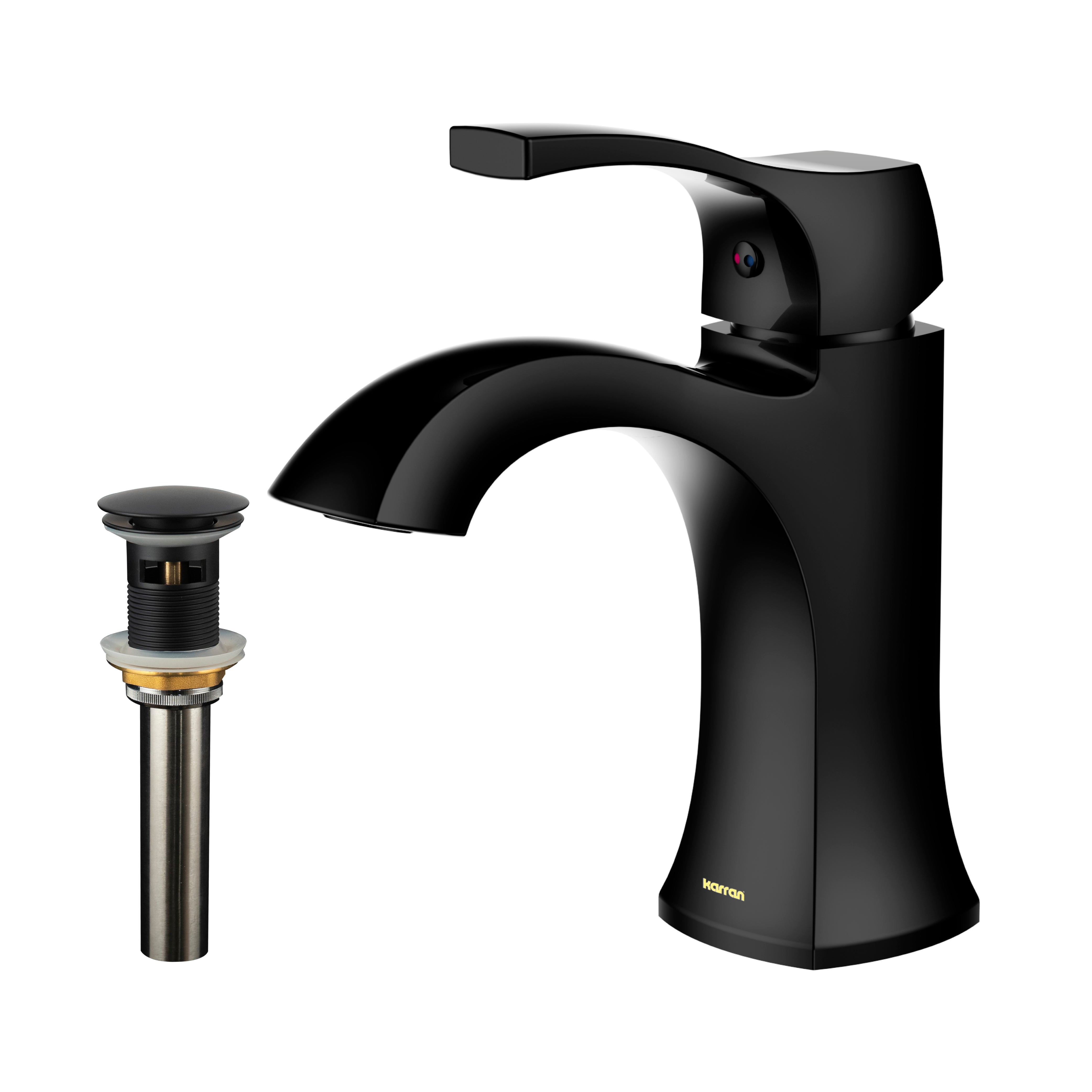 Karran Randburg 1.2 GPM Single Lever Handle Lead-free Brass ADA Bathroom Faucet, Basin, Matte Black, KBF520MB
