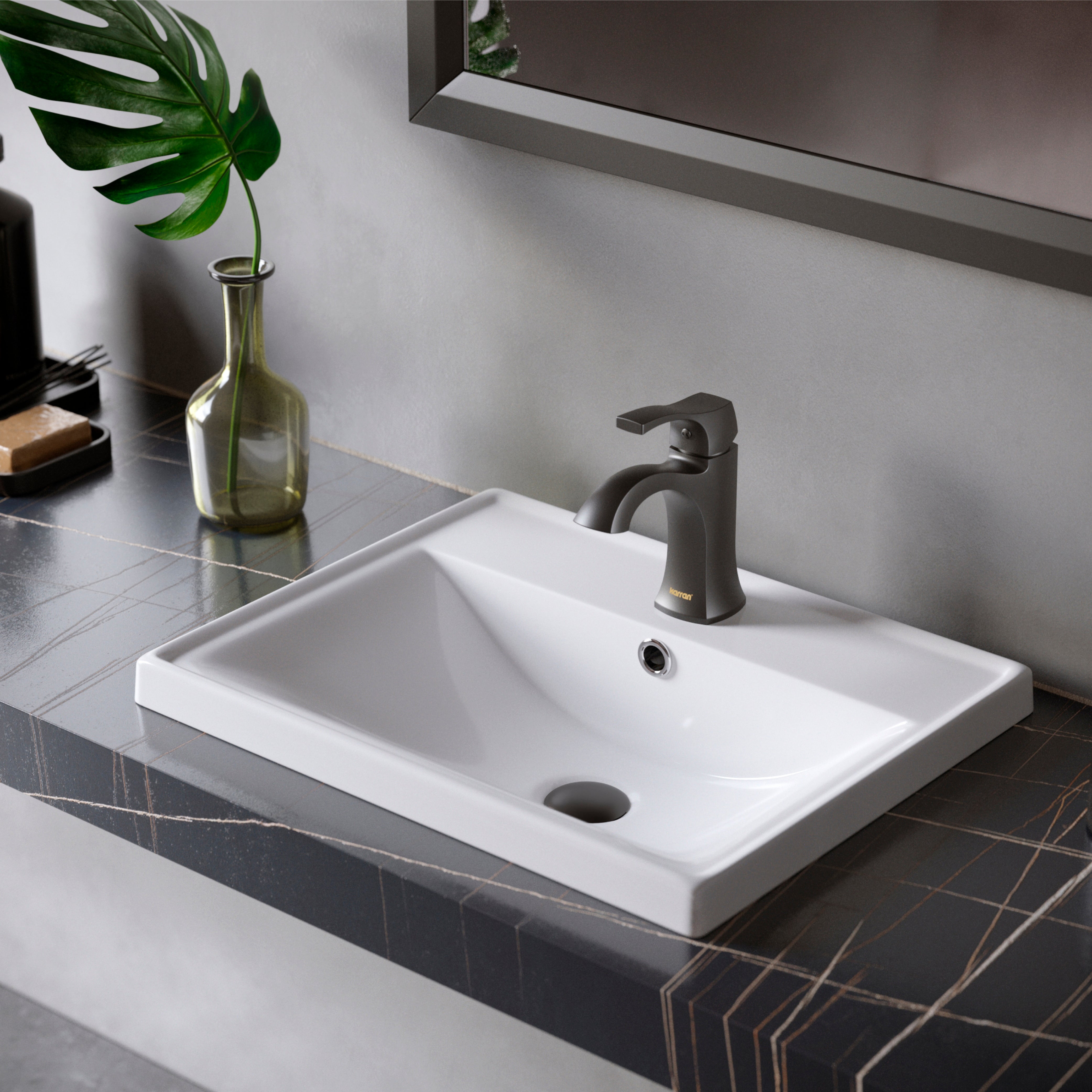 Karran Randburg 1.2 GPM Single Lever Handle Lead-free Brass ADA Bathroom Faucet, Basin, Matte Black, KBF520MB