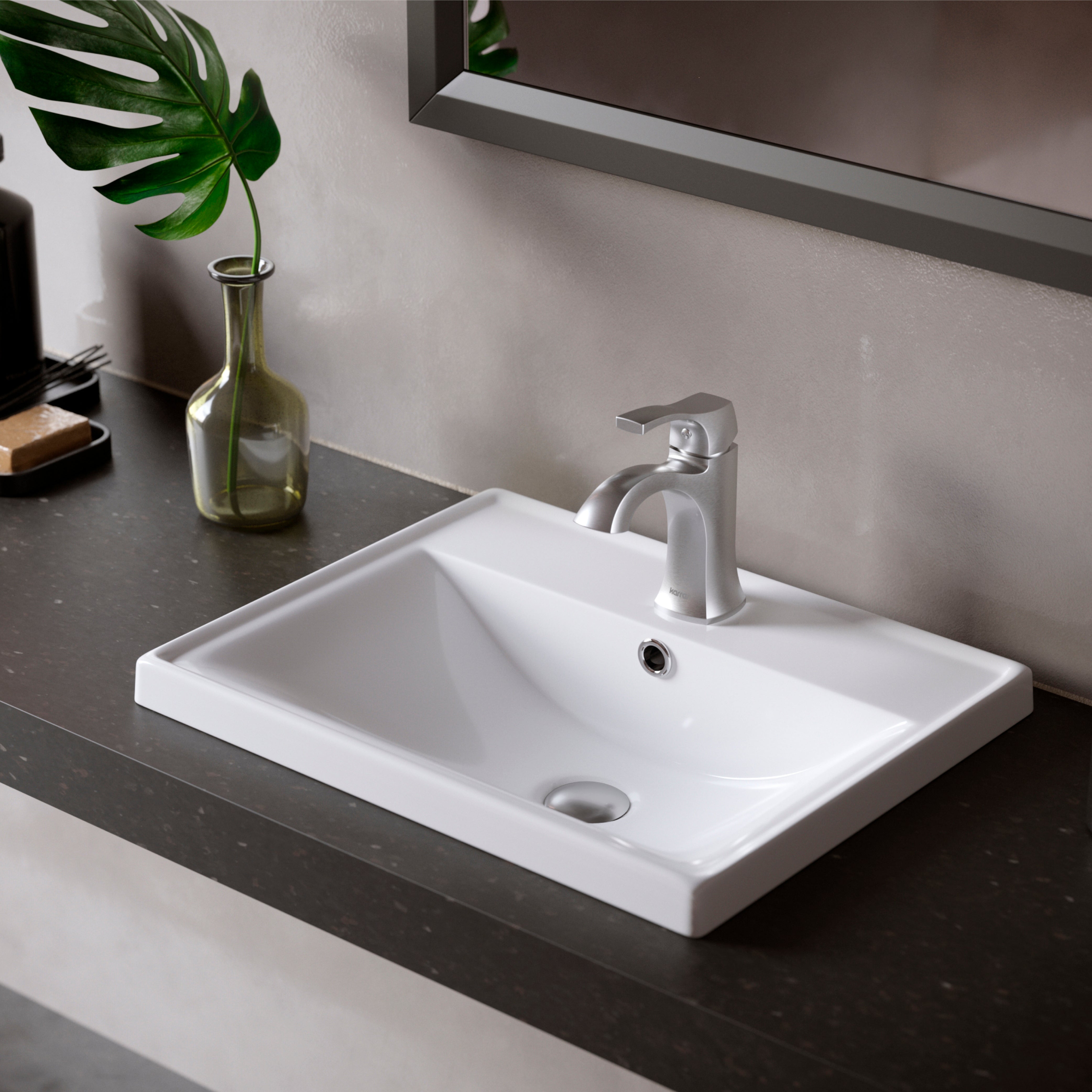 Karran Randburg 1.2 GPM Single Lever Handle Lead-free Brass ADA Bathroom Faucet, Basin, Stainless Steel, KBF520SS