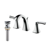 Karran Randburg 1.2 GPM Double Lever Handle Lead-free Brass ADA Bathroom Faucet, Widespread, Chrome, KBF524C