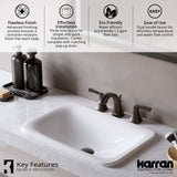 Karran Randburg 1.2 GPM Double Lever Handle Lead-free Brass ADA Bathroom Faucet, Widespread, Oil Rubbed Bronze, KBF524ORB