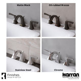 Karran Randburg 1.2 GPM Double Lever Handle Lead-free Brass ADA Bathroom Faucet, Widespread, Stainless Steel, KBF524SS