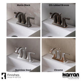 Karran Randburg 1.2 GPM Double Lever Handle Lead-free Brass ADA Bathroom Faucet, Centerset, Matte Black, KBF526MB