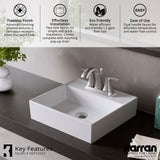 Karran Randburg 1.2 GPM Double Lever Handle Lead-free Brass ADA Bathroom Faucet, Centerset, Stainless Steel, KBF526SS