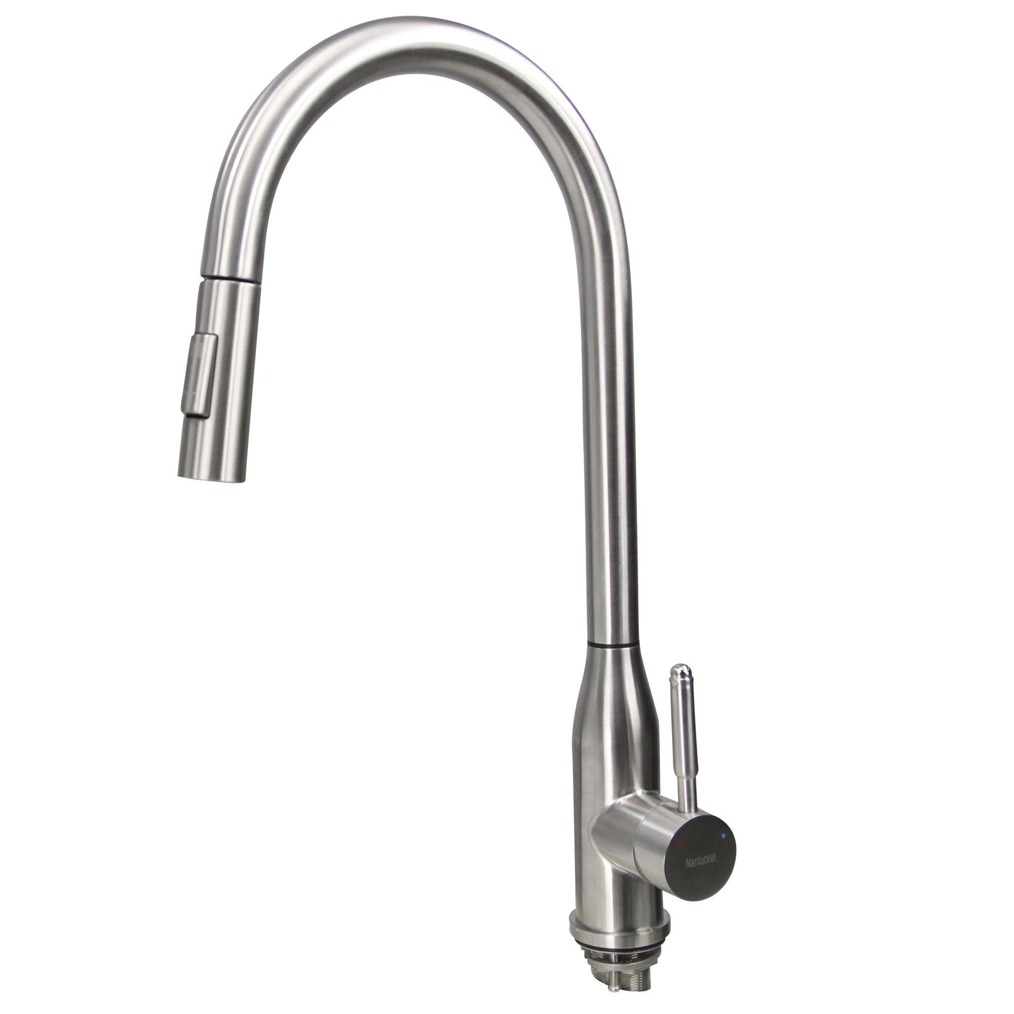 Alternate Image for Nantucket Sinks KF-PD18-SS 1.8 GPM Goose Neck Pull-Down Faucet with Modern Styling