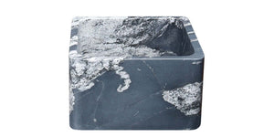 Alternate Image for 17" Black Glacier Quartz Stone Farmhouse Kitchen Sink, Single Bowl, Reversible, KF171710-BGQ