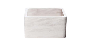 Alternate Image for 17" Stone Farmhouse Kitchen Sink, Smooth Reversible Apron Front, Crema Lyon Limestone, Beige, KF171710-CL